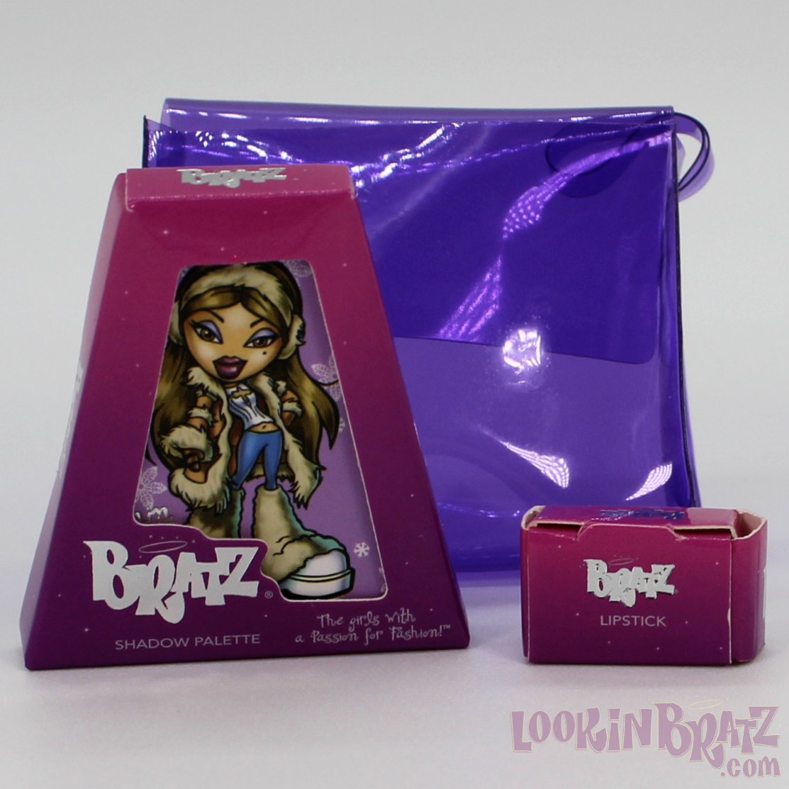 Mini Bratz Cosmetics Wintertime Yasmin Shadow Palette and Lipstick (Packaging)