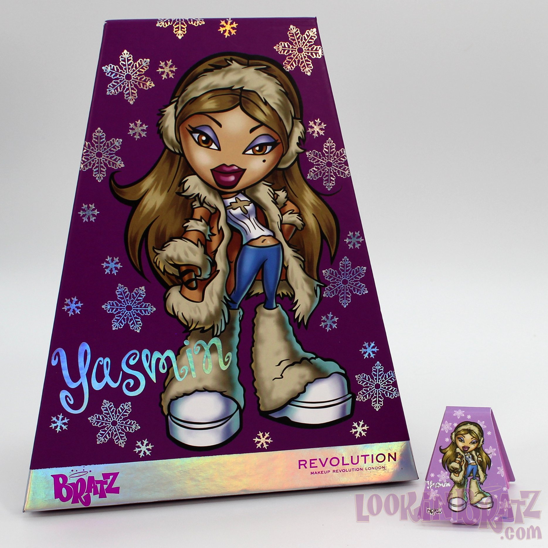 Mini Bratz Cosmetics Wintertime Yasmin Shadow Palette and Lipstick (Packaging)