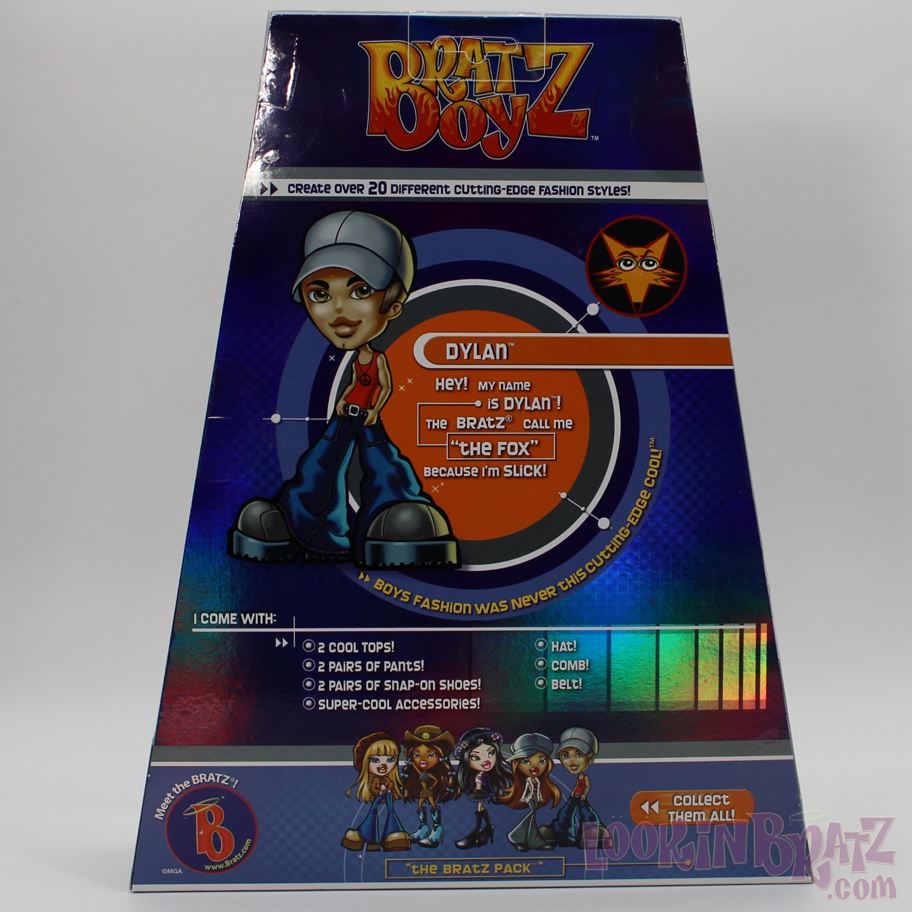 Bratz Boyz Series 2 Dylan Packaging (Back)