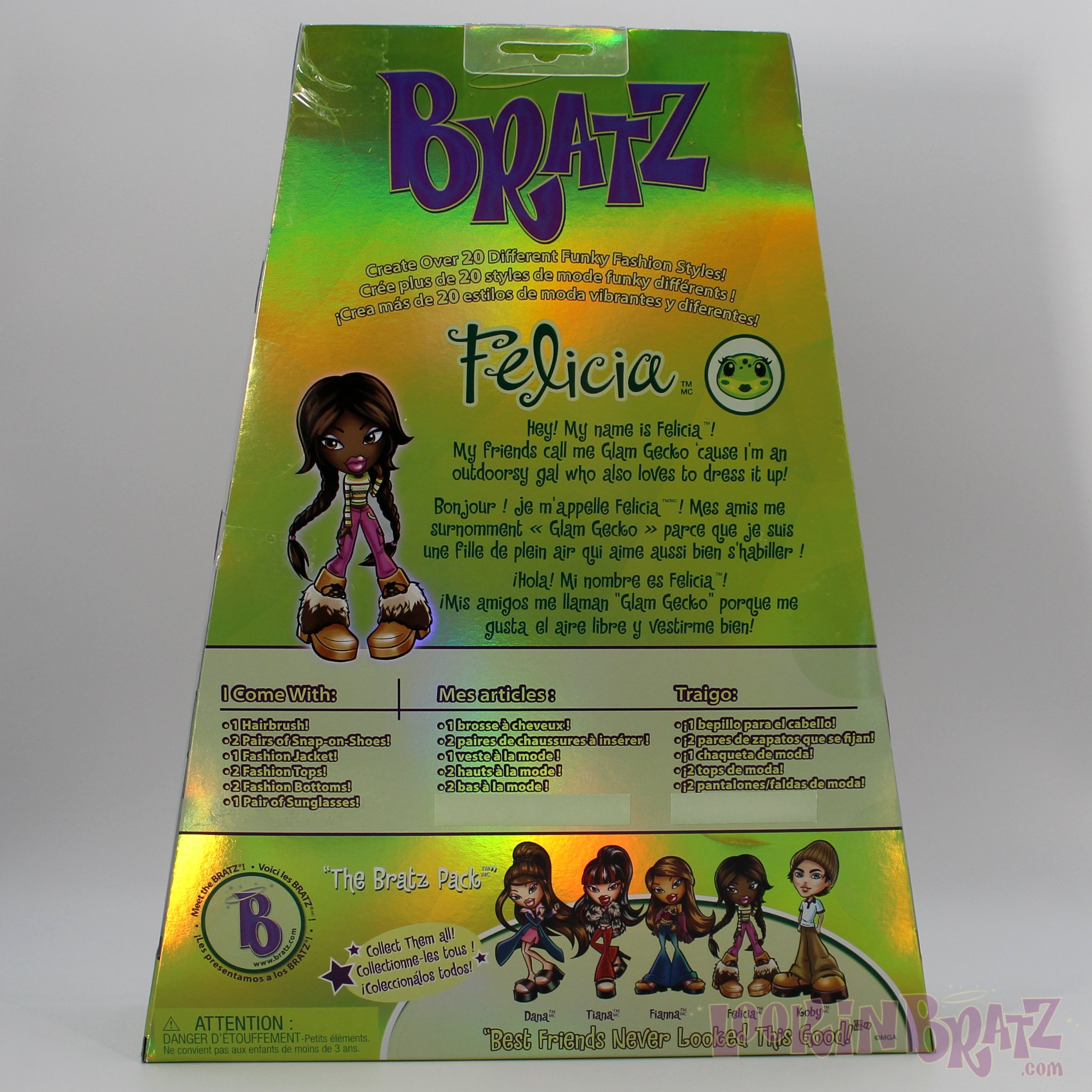 Bratz Series 3 Felicia Packaging (Back)