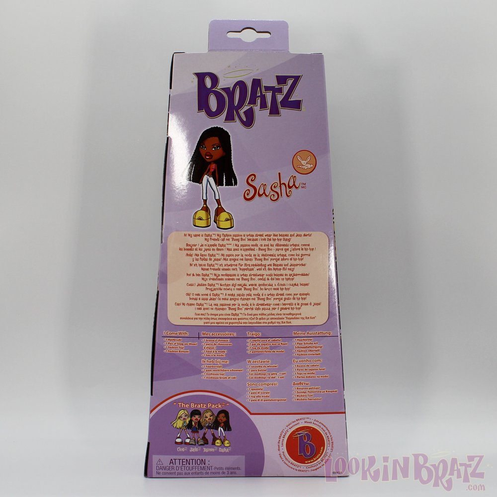 Bratz Series 1 Budget Sasha Packaging (Back)