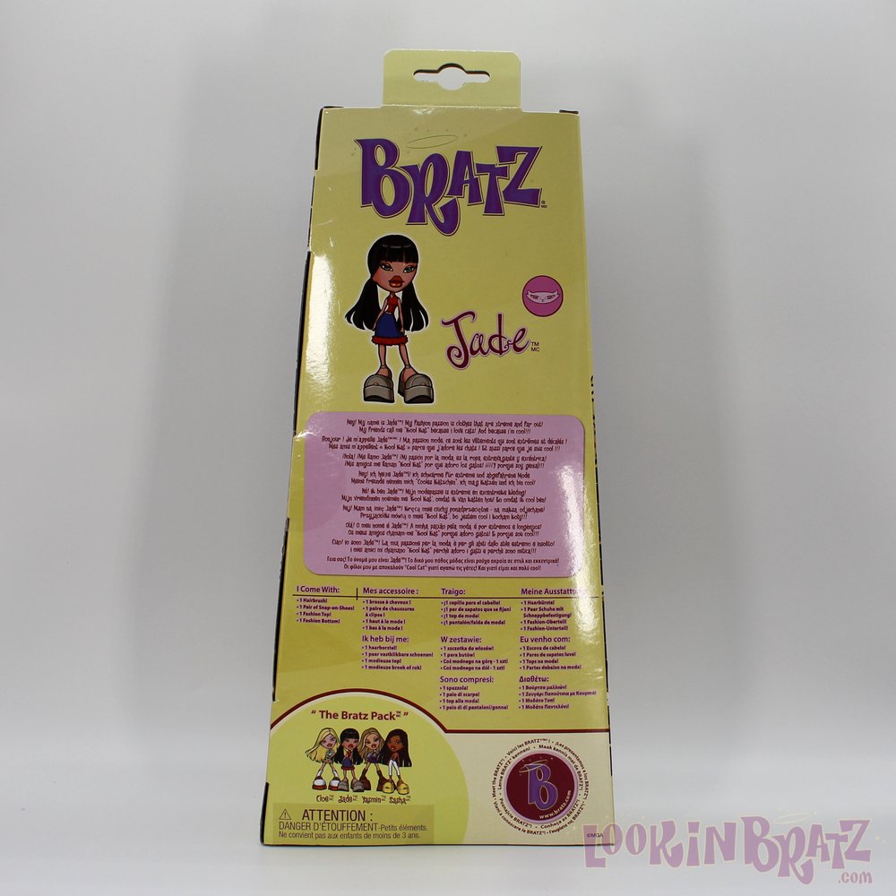 Bratz Series 1 Budget Jade Packaging (Back)