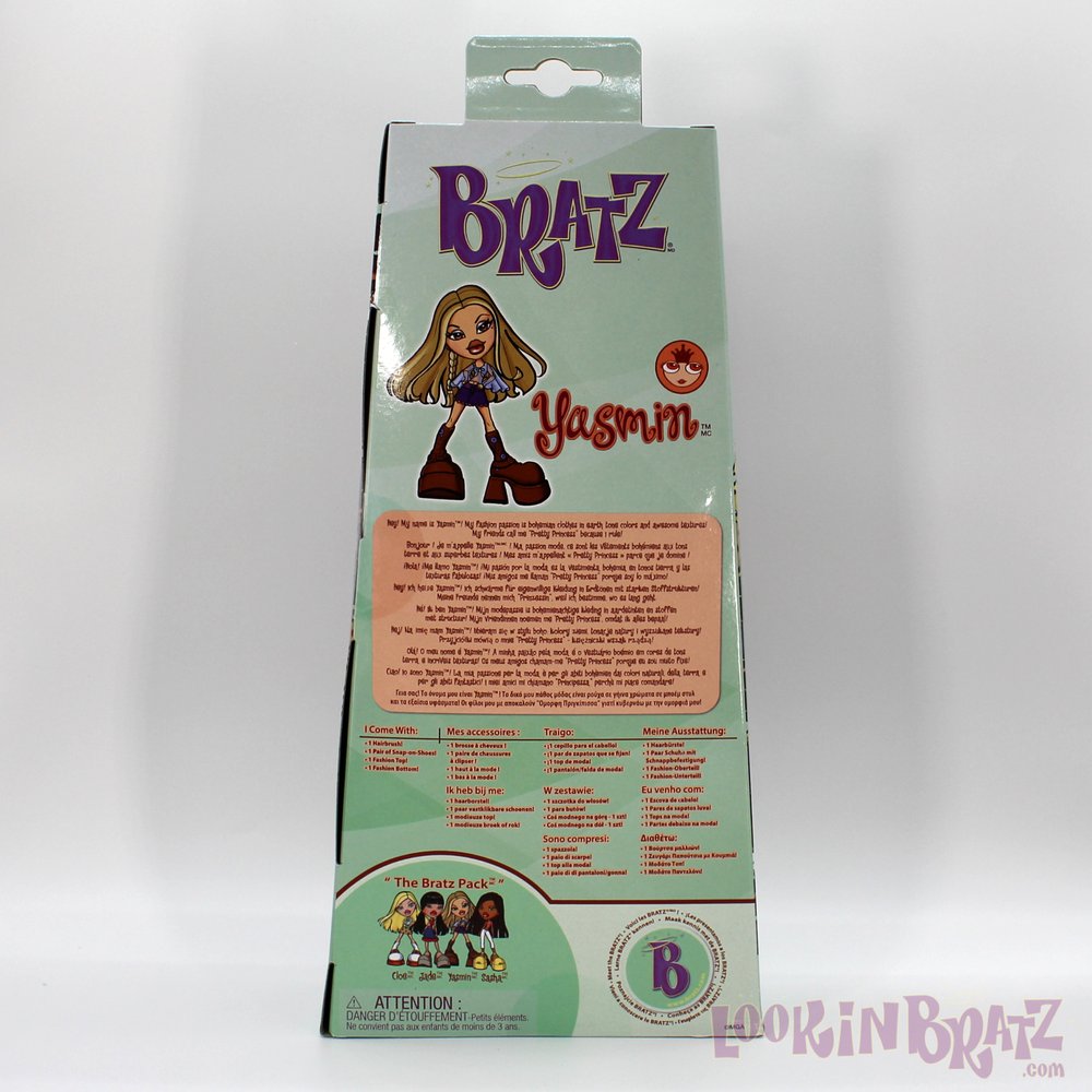 Bratz Series 1 Budget Yasmin Packaging (Back)