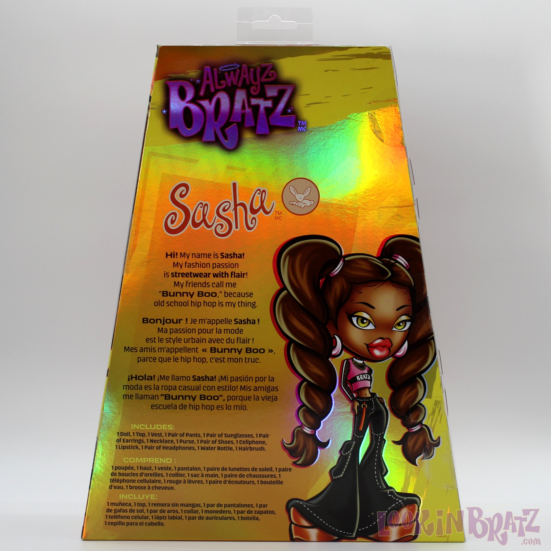 Alwayz Bratz Sasha Packaging (Back)