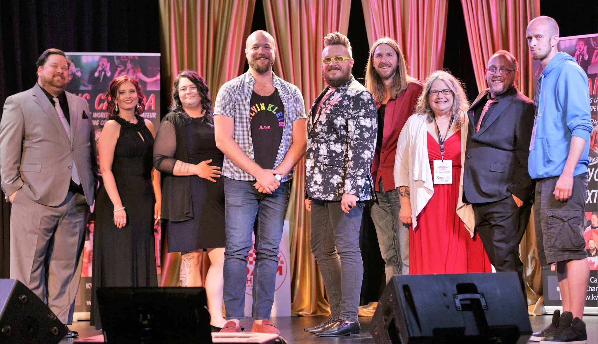From left: Joey Oberhoffner, Christine Costa, Megan Ryan, Stylish Lumberjack, Jeff Edwards, Sean Britton, Suzanne Wright, Dustin Jodway, Rob Quinn