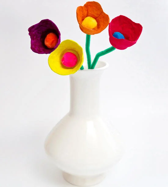 Egg Carton Flowers (Craft from August 11 2018)