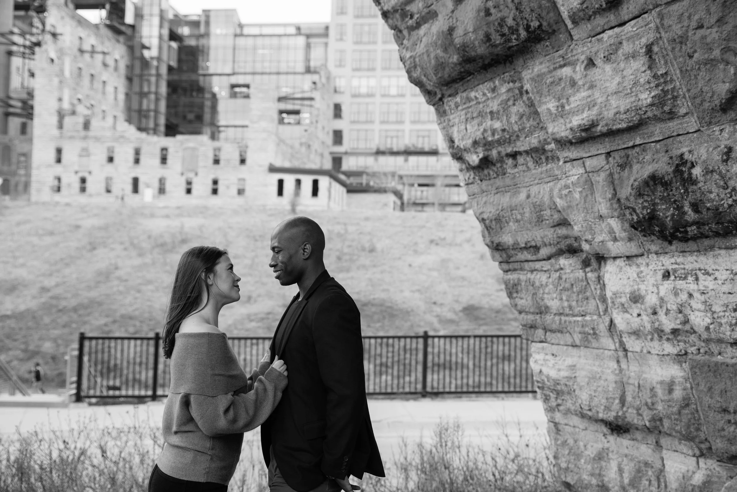 Minneapolis stone arch bridge engagement