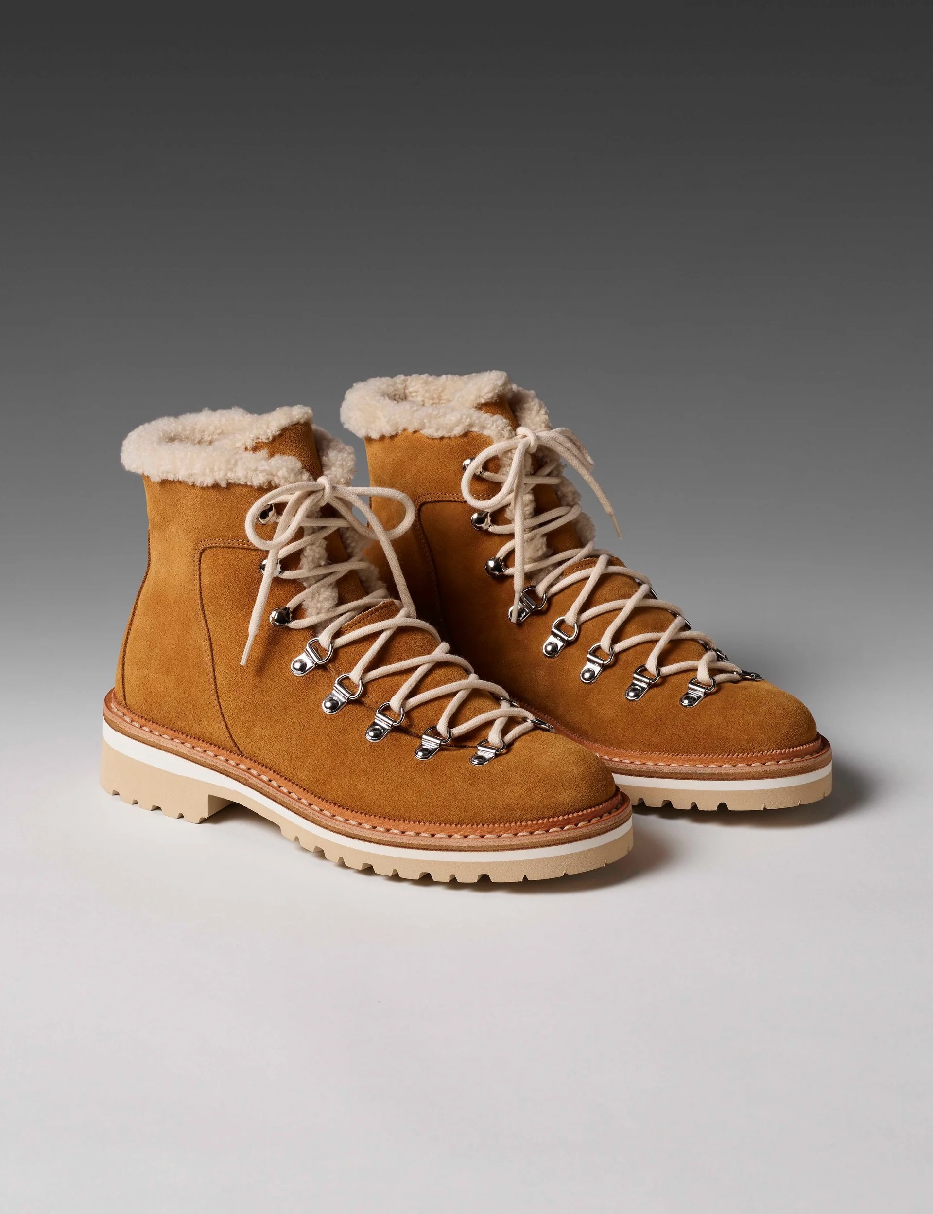Hiking Boot with Shearling, $495