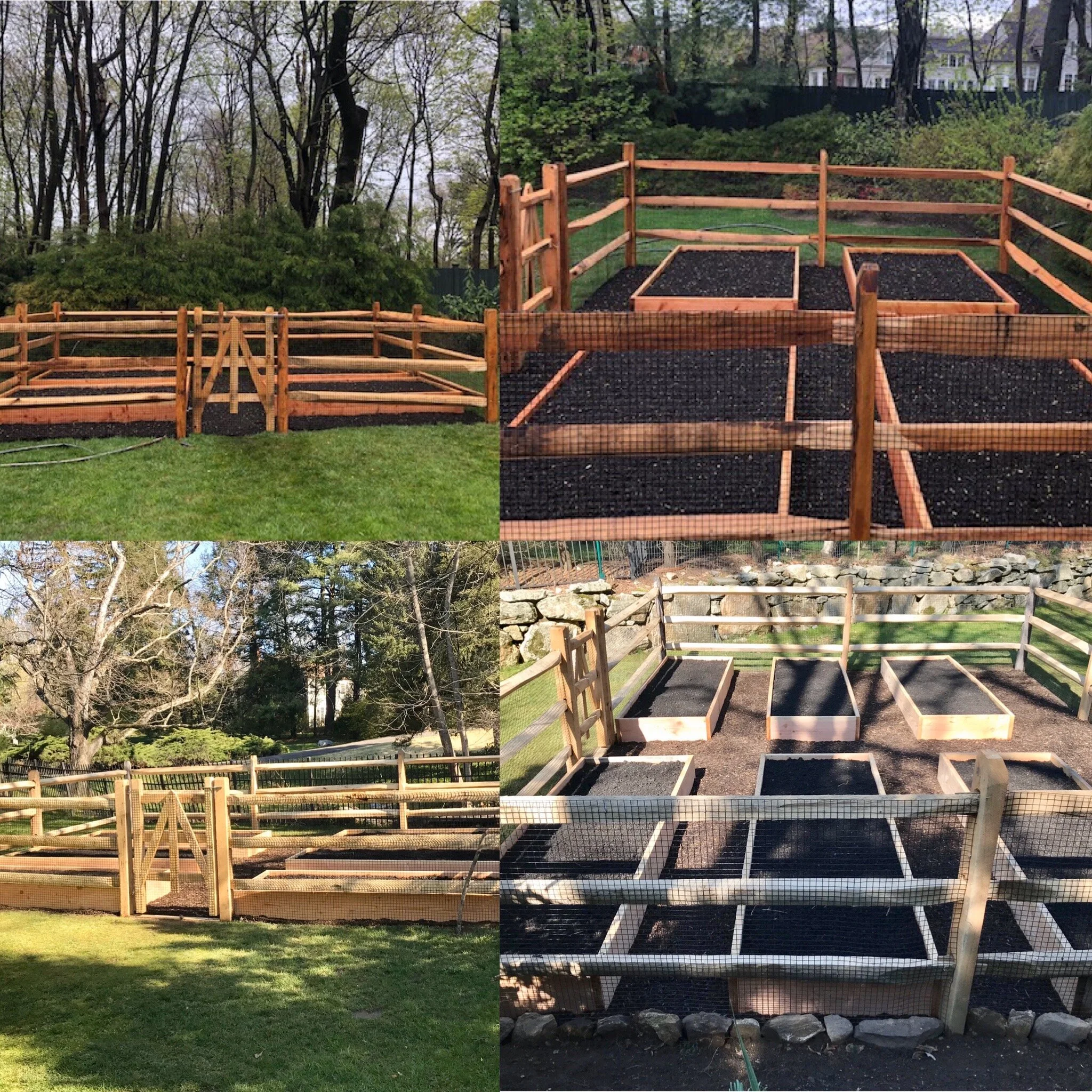 Natural Vegetable Garden with Planter Boxes