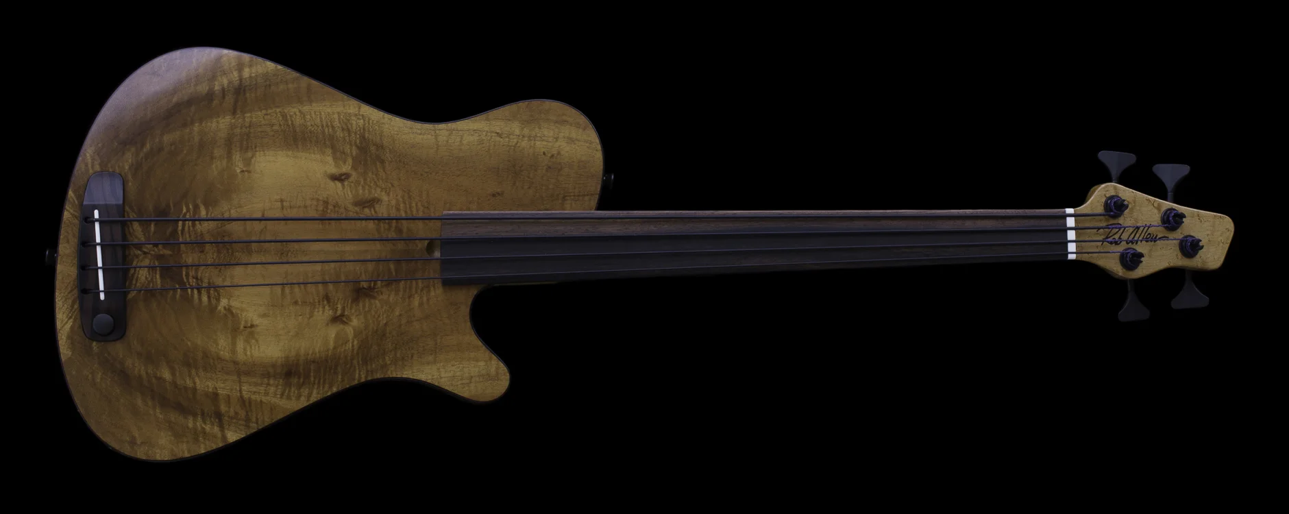 Mouse 30 Koa Fretless Bass #1404