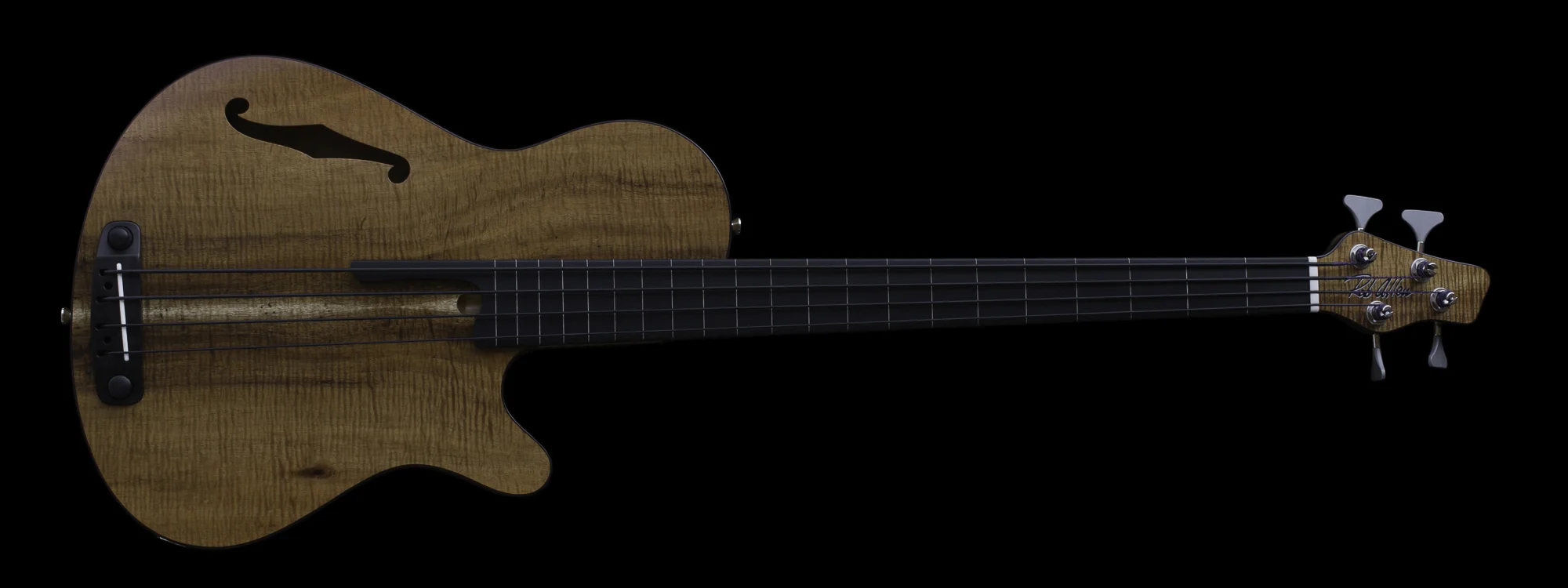 Deep 4 Koa fretless Bass #1410