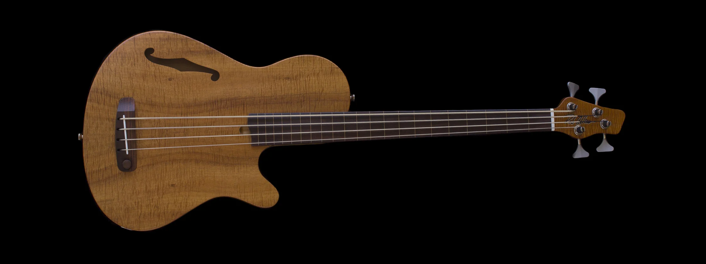 D4-30 Koa Fretless Short Scale Bass #1190 (used)