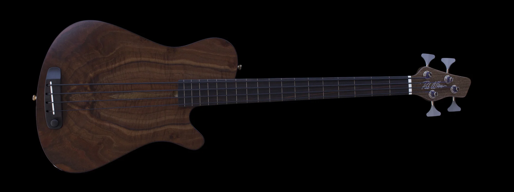 Mouse 30 Walnut Fretless Short Scale Bass #1445