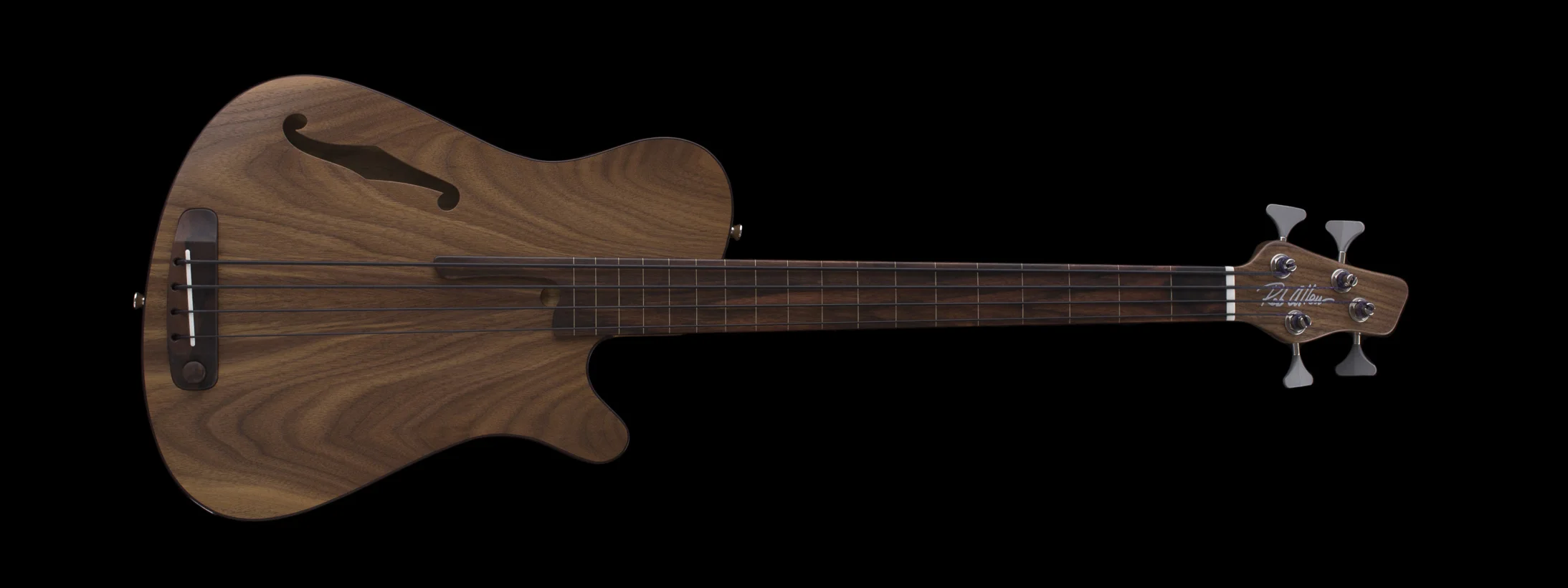 Mouse 30 Walnut Fretless Short Scale Bass#1460