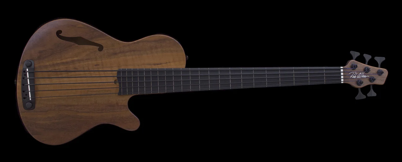 Deep 5 Walnut Lined Fretless Bass #1492