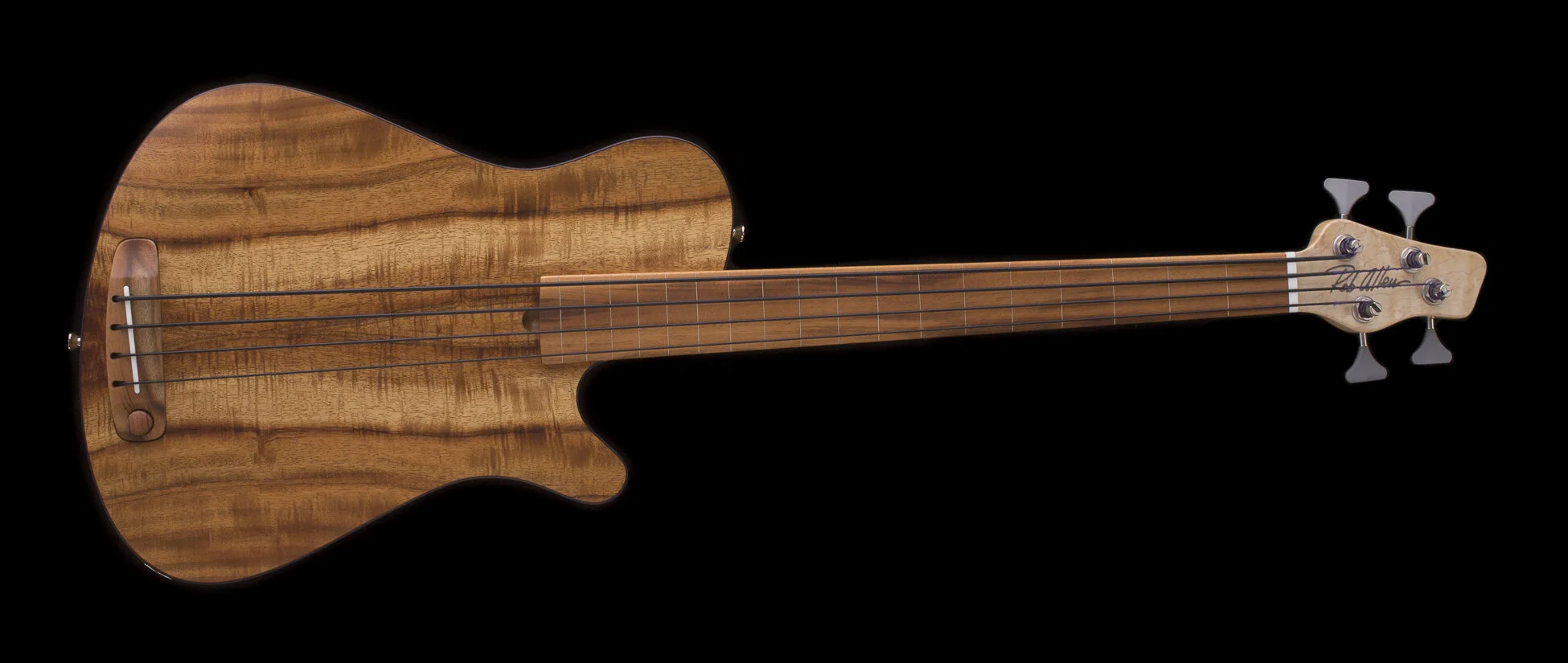 Mouse 30 Koa Fretless Bass #1496