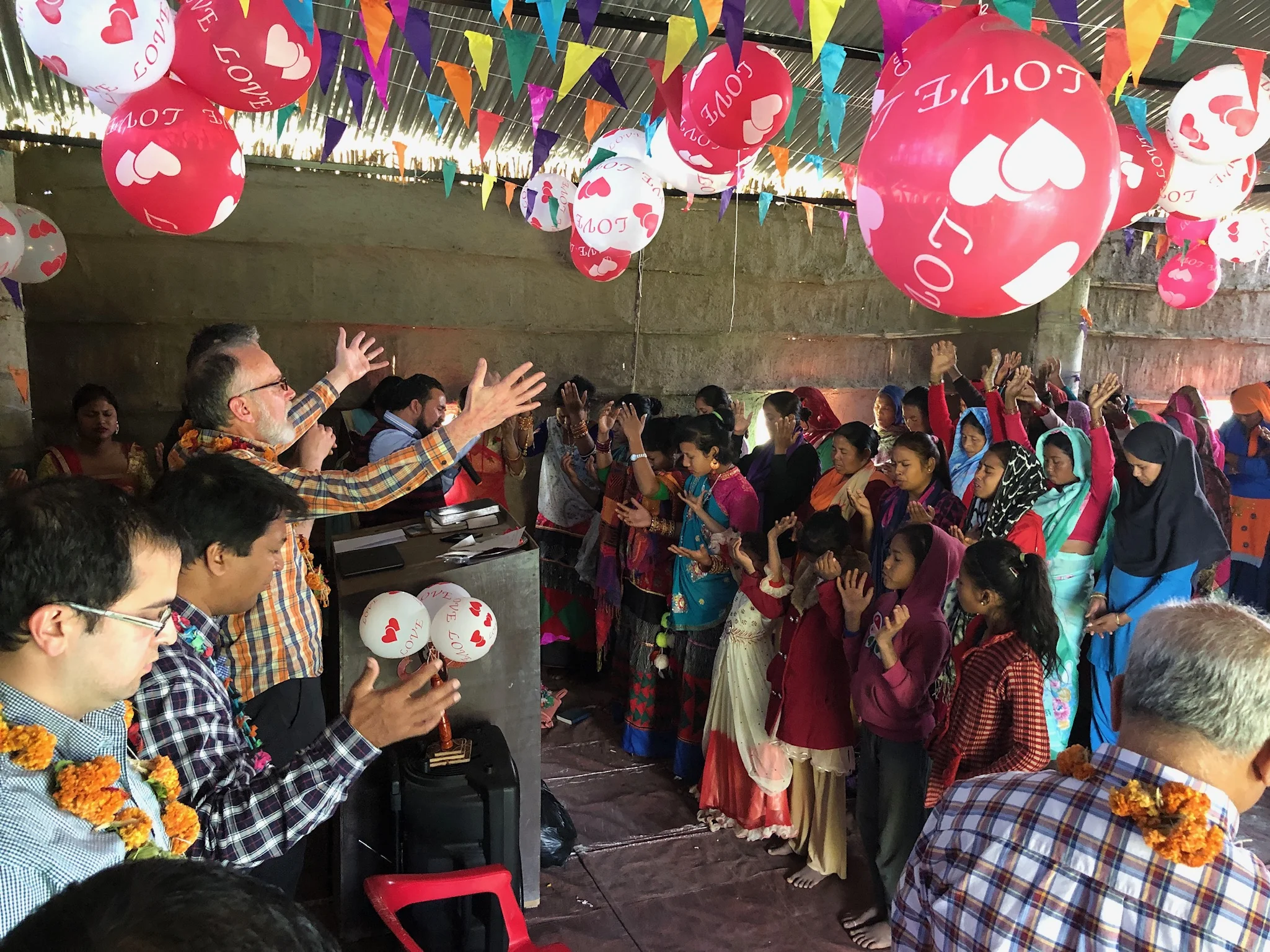 Worshipping with believers in Nepal