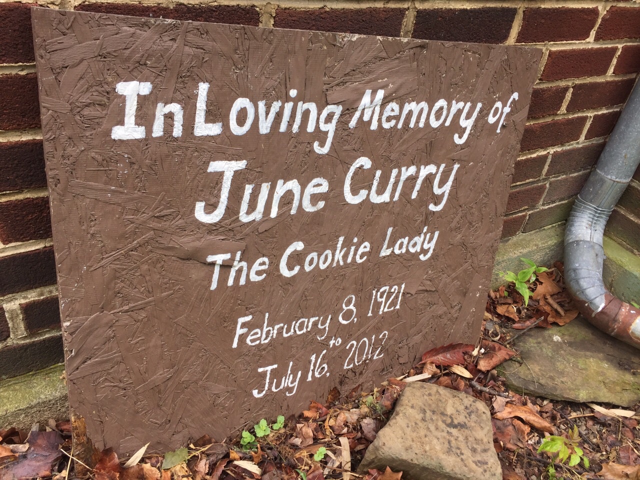 June Curry achieved a measure of fame and immortality, at least amount the biking community as the Cookie Lady and her house became a ritual stop for the TransAmerica route. She passed away and her house still is a stop, but it has fallen into disrepair.