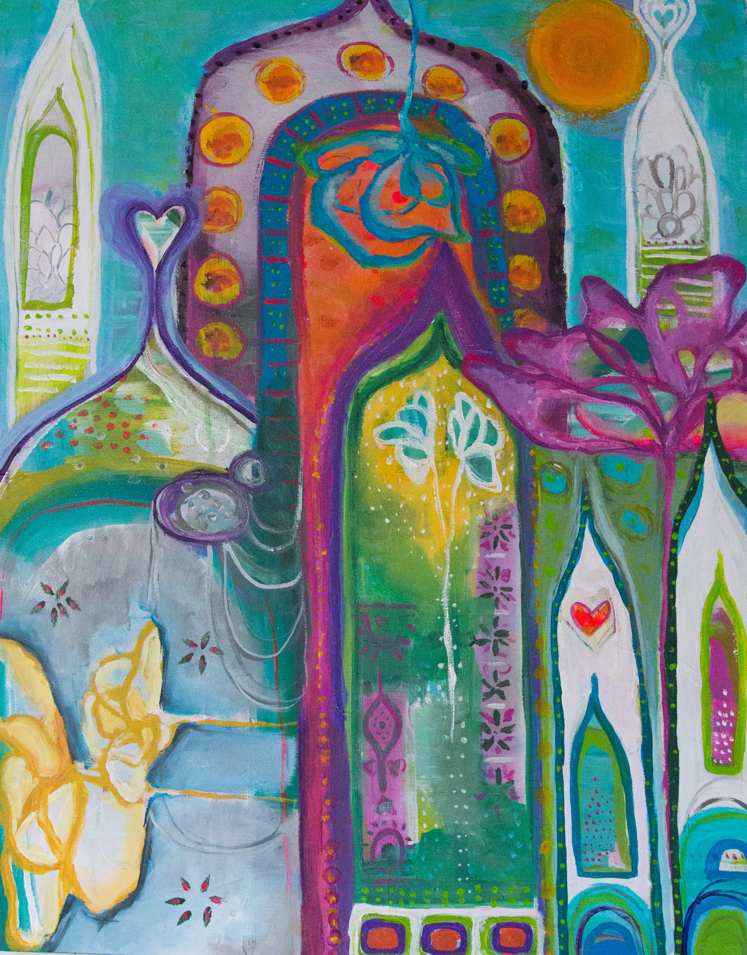 "Temple" acrylic on canvas 24"x 30"