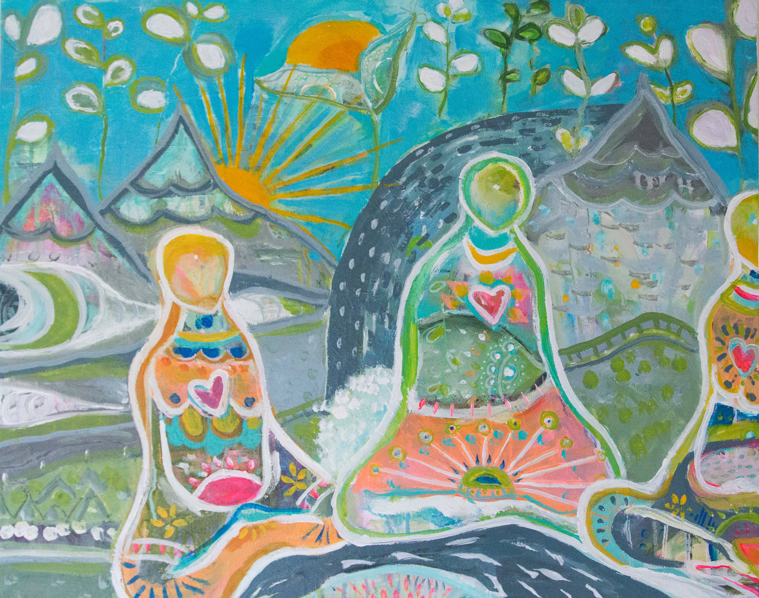 "Soul Friends" acrylic on canvas 24" x 30"