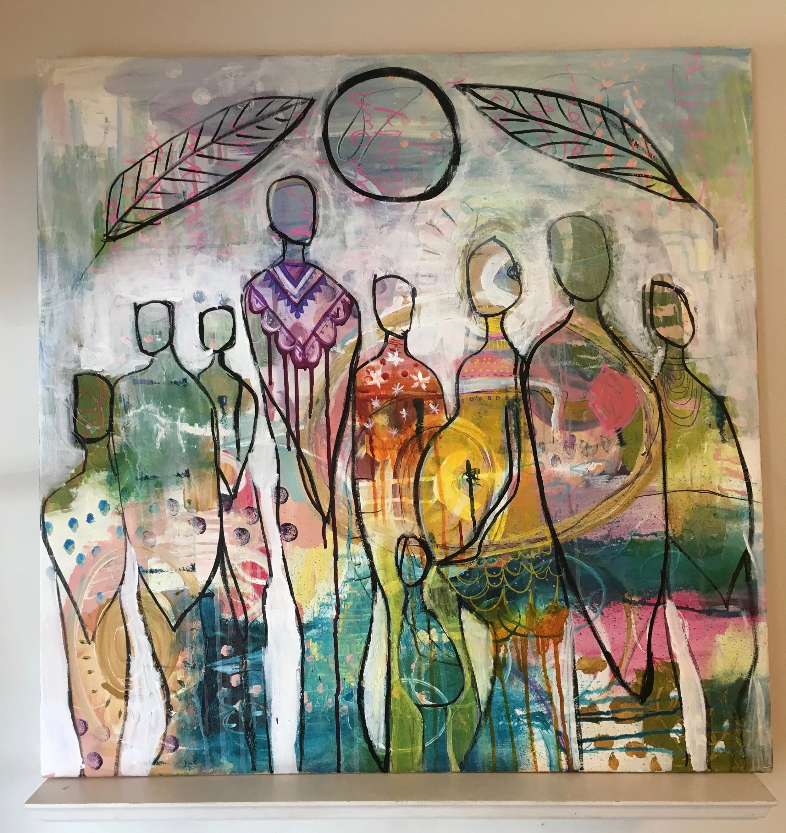 “ The Village” acrylic on canvas 30” x 30”