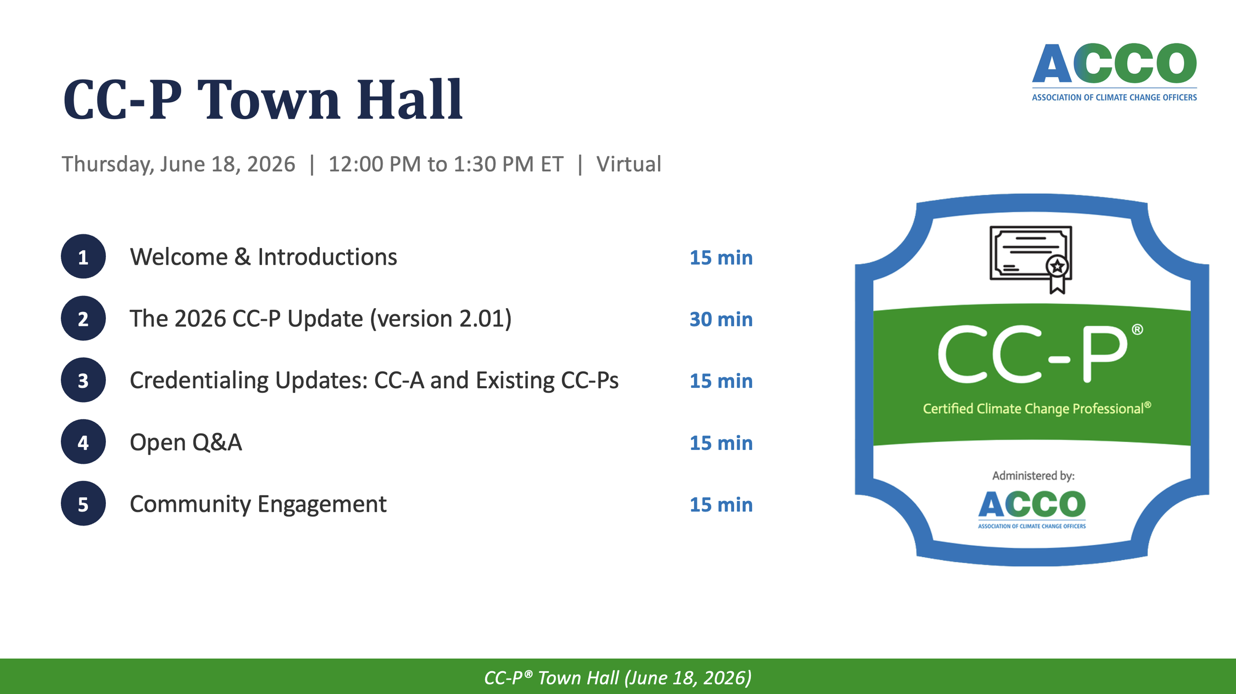 CC-P Town Hall Part 1 — Introductions