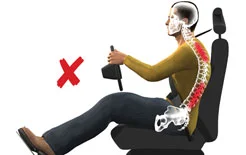 Slouch posture creates strain