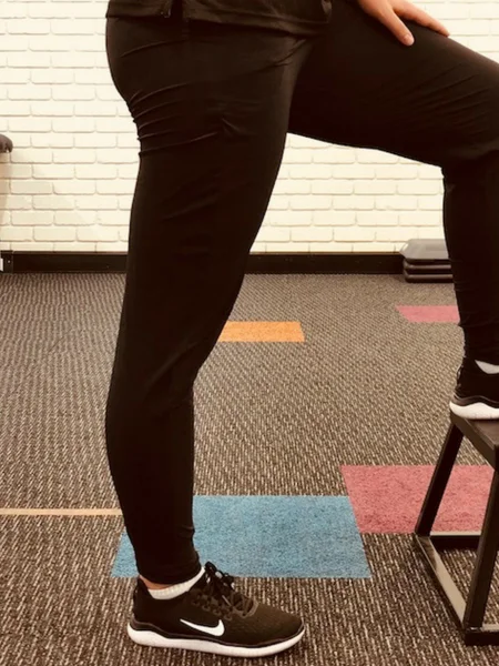 Knee in hyperextension