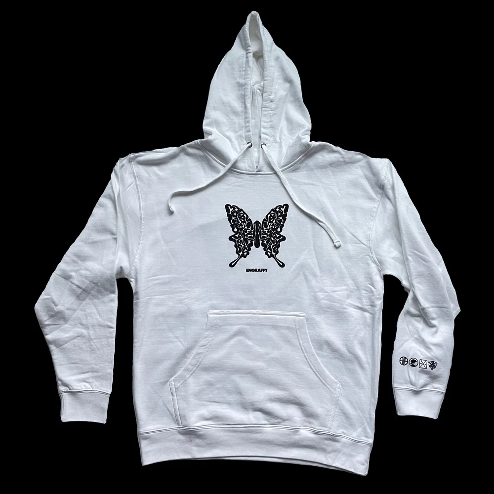 Damen Hoodie Purple Hollister Pulli Schmetterling To Pimp A