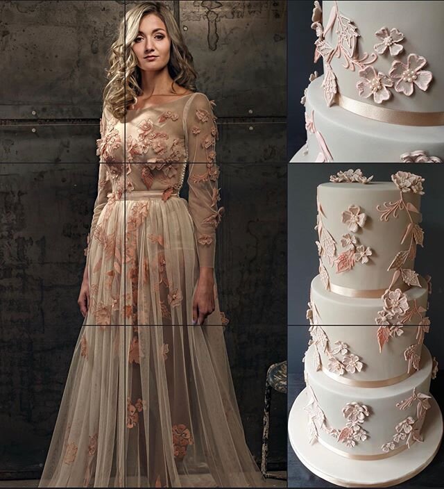 Thanks to Bespoke celebration cakes for using the inspiration of my embroidery and making a cake to mirror the dress - and a massive thanks to Bob foyers photography for the amazing image one of my favourites.

#suffolkweddingdressdesigner
#weddingdr