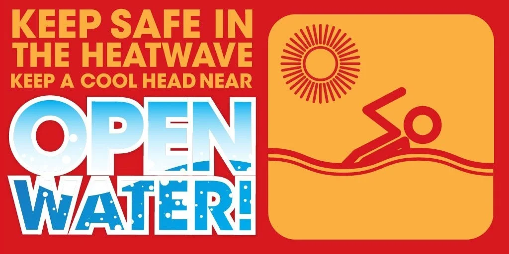 open water campaign to raise awareness of the danger of swimming