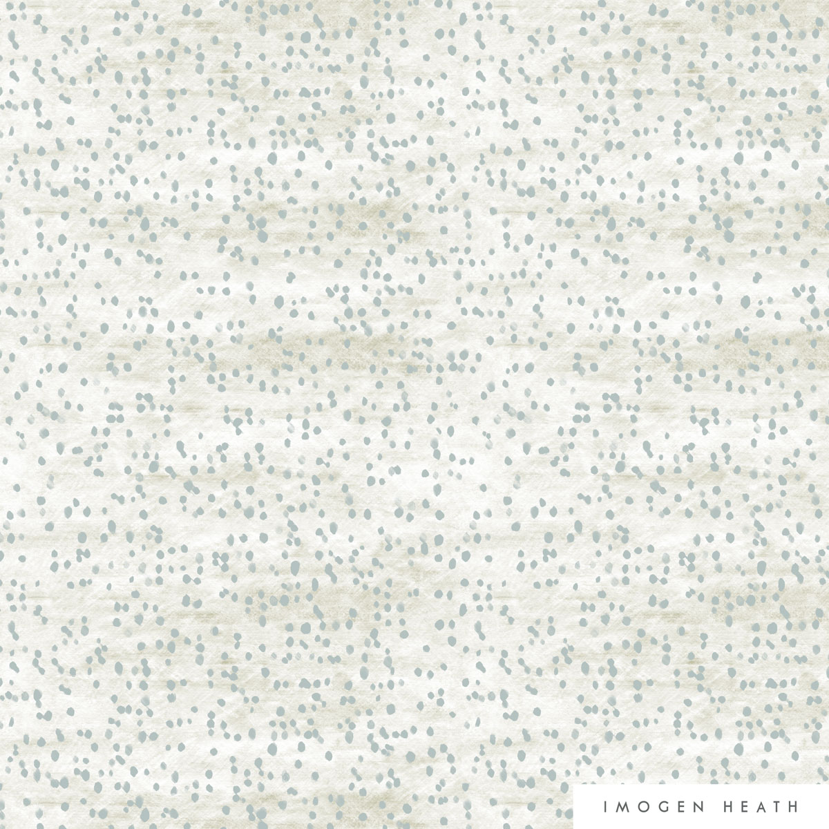Imogen Heath Interiors Fabric Linen - Dorothy in Grey - organic spot pattern
