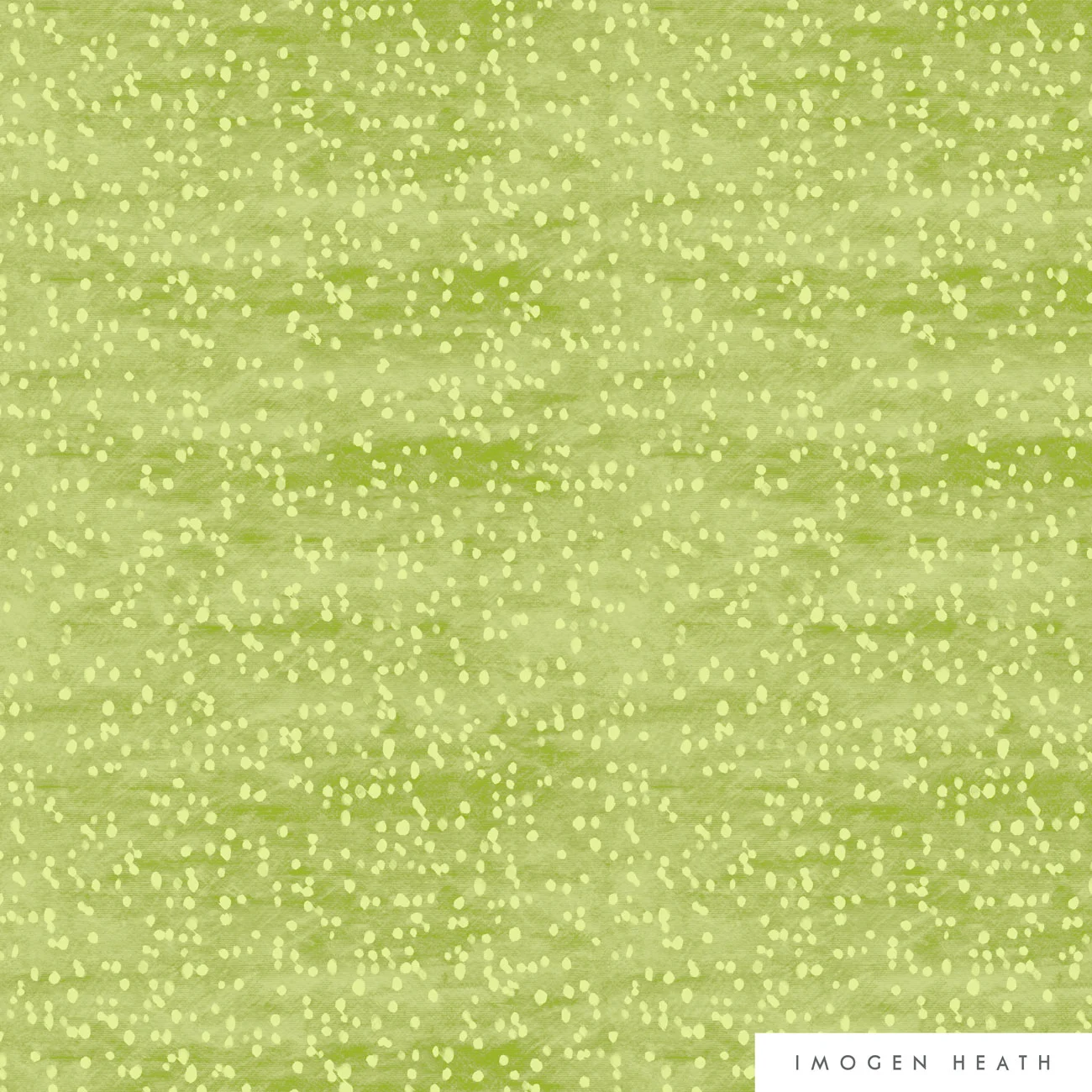 Imogen Heath Interiors Fabric Linen - Dorothy in Chartreuse - organic spot pattern