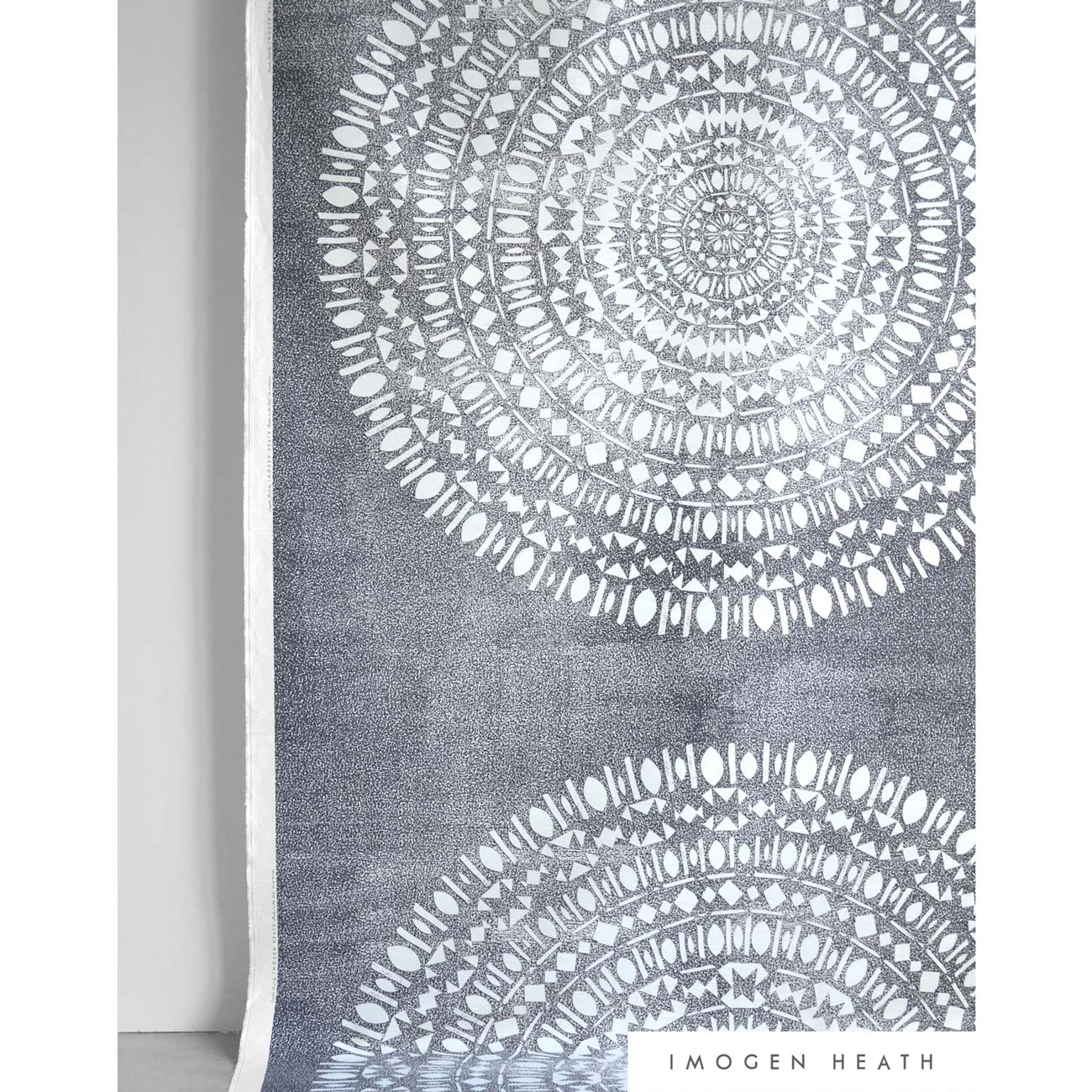 Copy of Imogen Heath Fabric 'Cupola Dust in Charcoal'