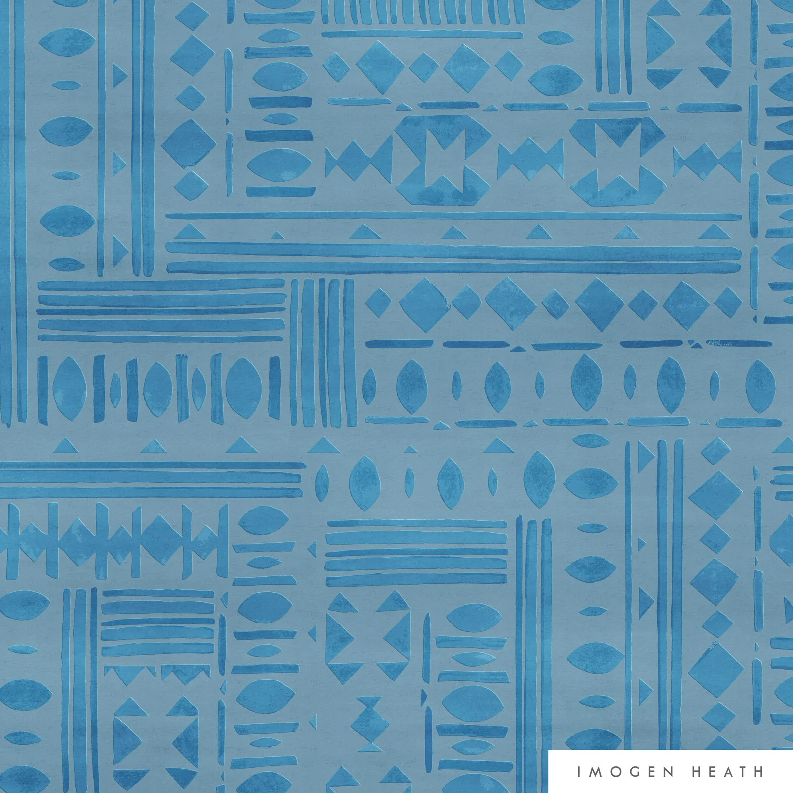 Copy of Imogen Heath Fabric_Oriel Geometric Velvet Teal