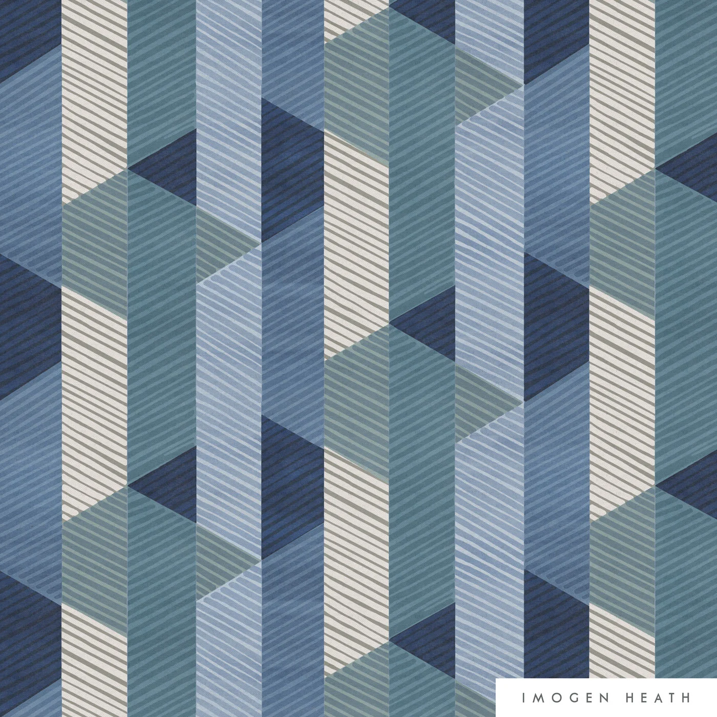 Copy of Imogen Heath Fabric 'Allegro in Blue Green'