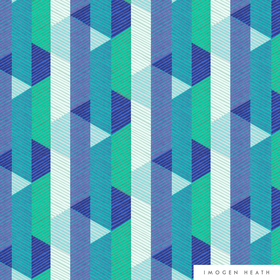 Copy of Imogen Heath Fabric 'Allegro in Bright Blue'