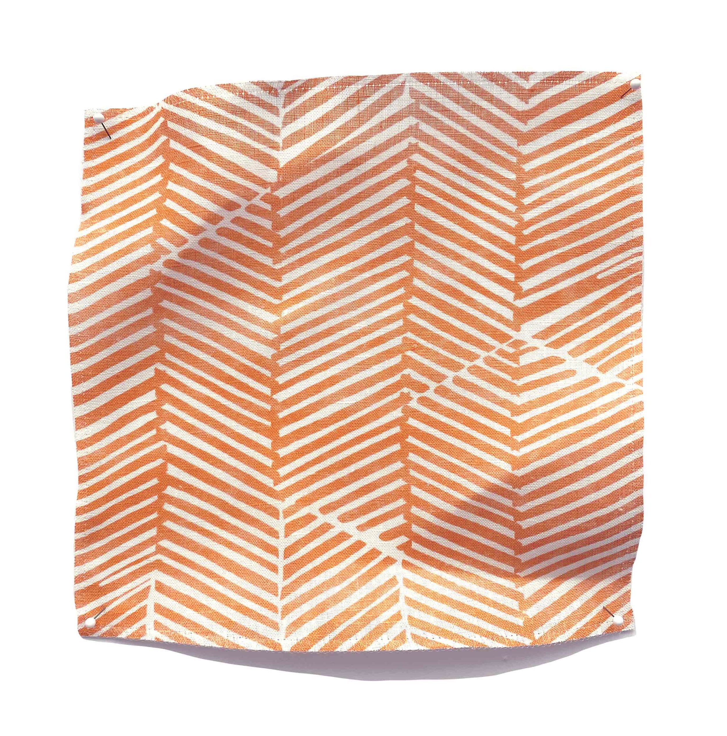 Imogen Heath Aria Tangerine linen fabric