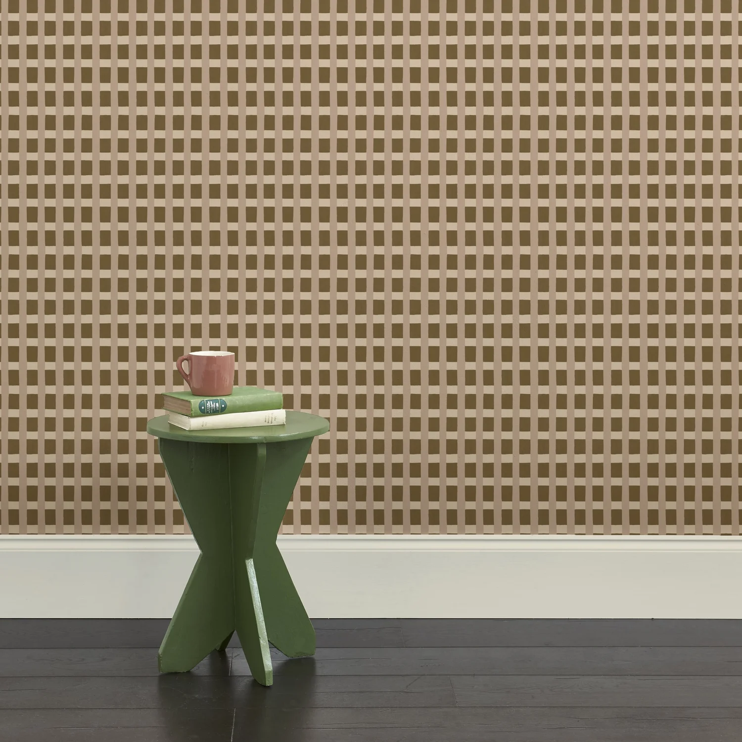 Arty Check Wallpaper - Pistachio — Imogen Heath Interiors