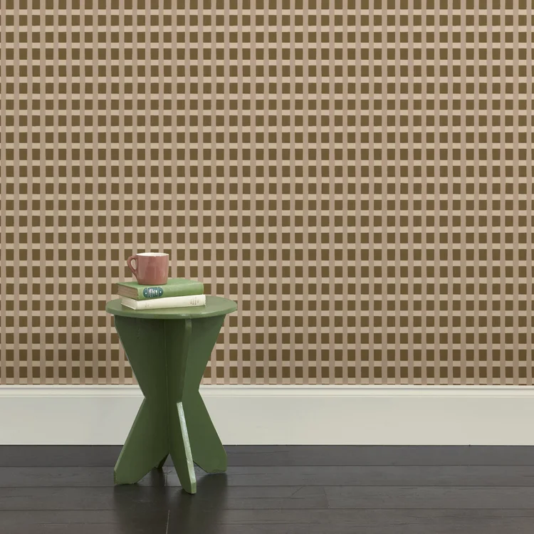 Arty Check Wallpaper - Pistachio — Imogen Heath Interiors