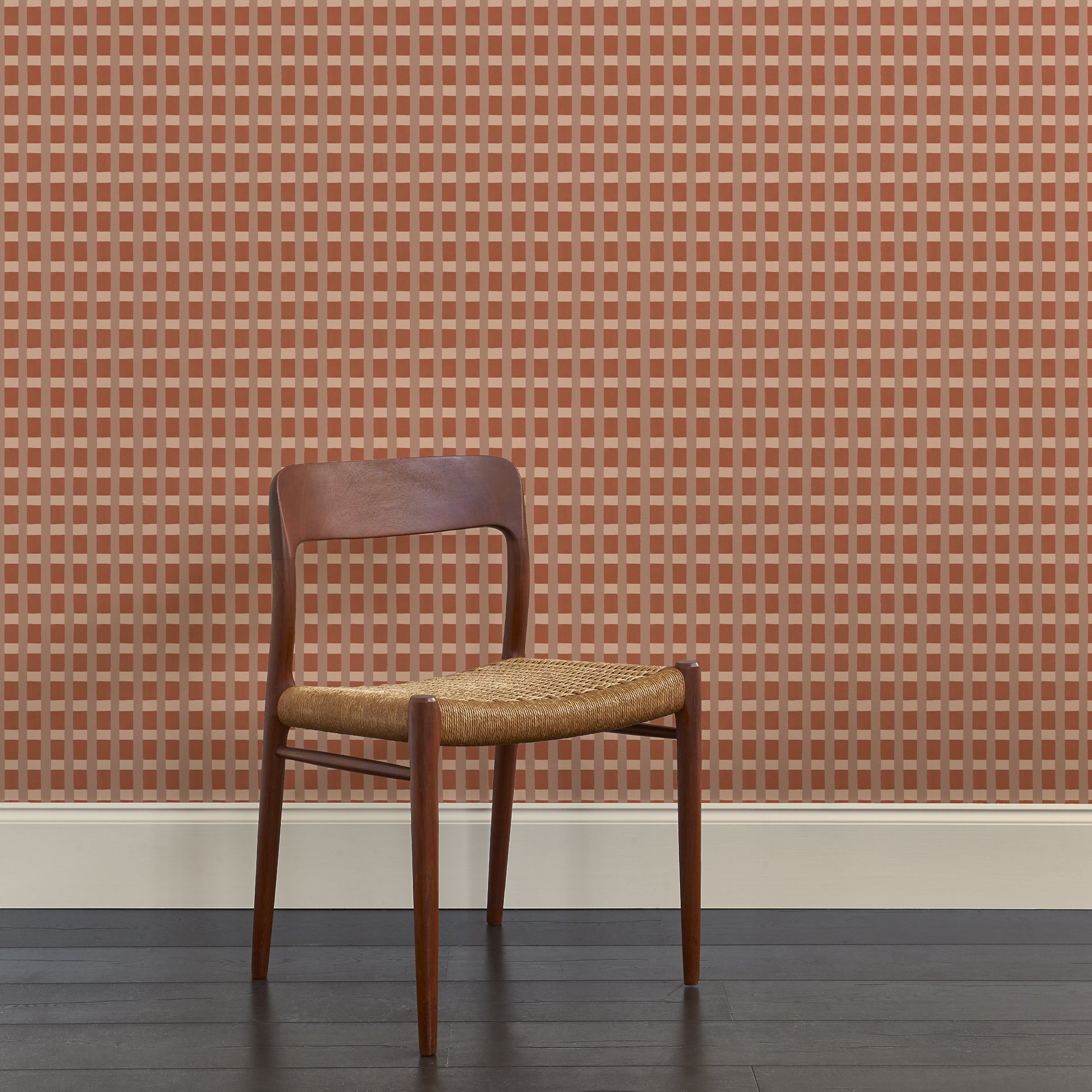 Arty Check Wallpaper - Pistachio — Imogen Heath Interiors