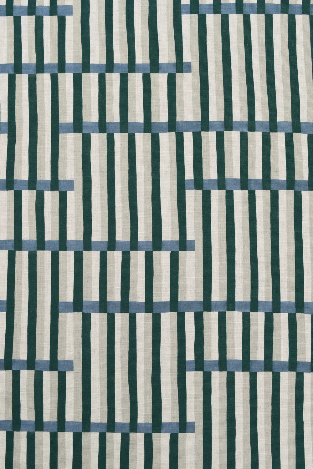 Anni Stripe Fabric - Olive — Imogen Heath Interiors