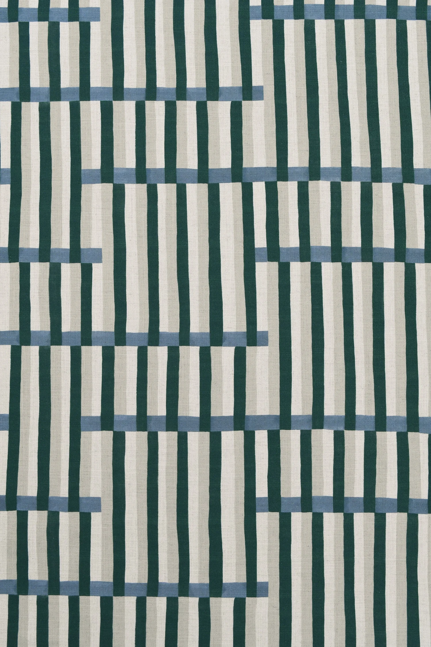 Anni Stripe Fabric - Olive — Imogen Heath Interiors
