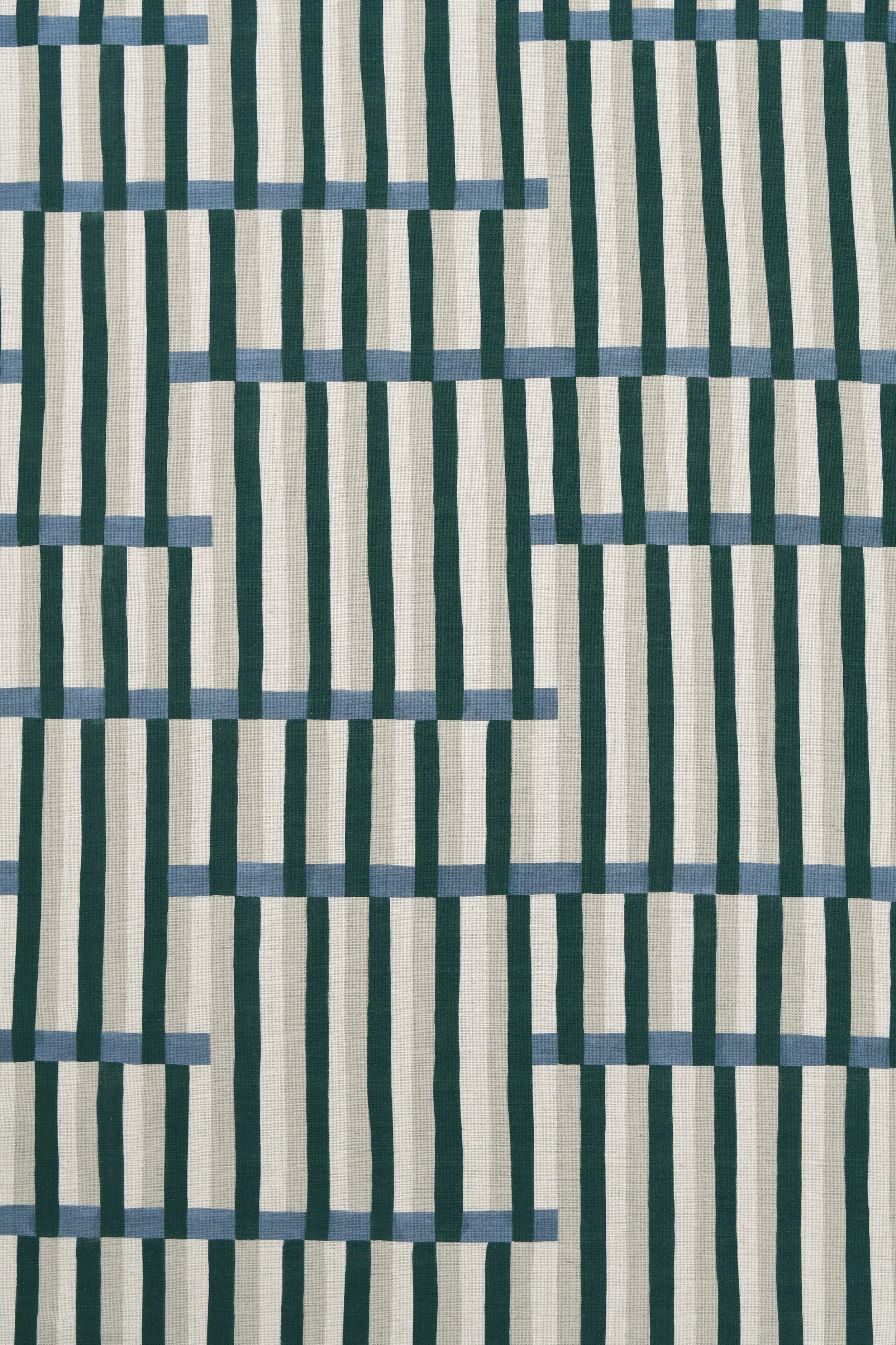 Anni Stripe Fabric - Olive — Imogen Heath Interiors
