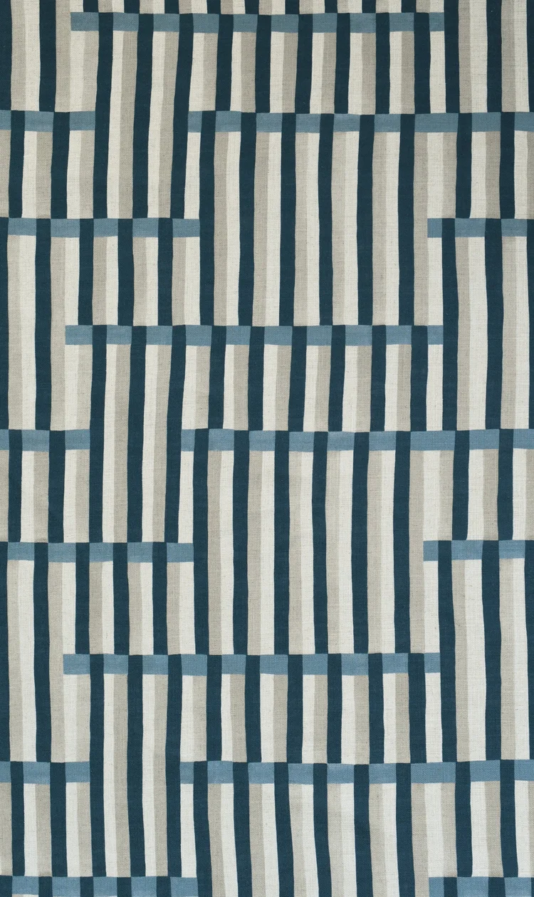Anni Stripe Fabric - Olive — Imogen Heath Interiors