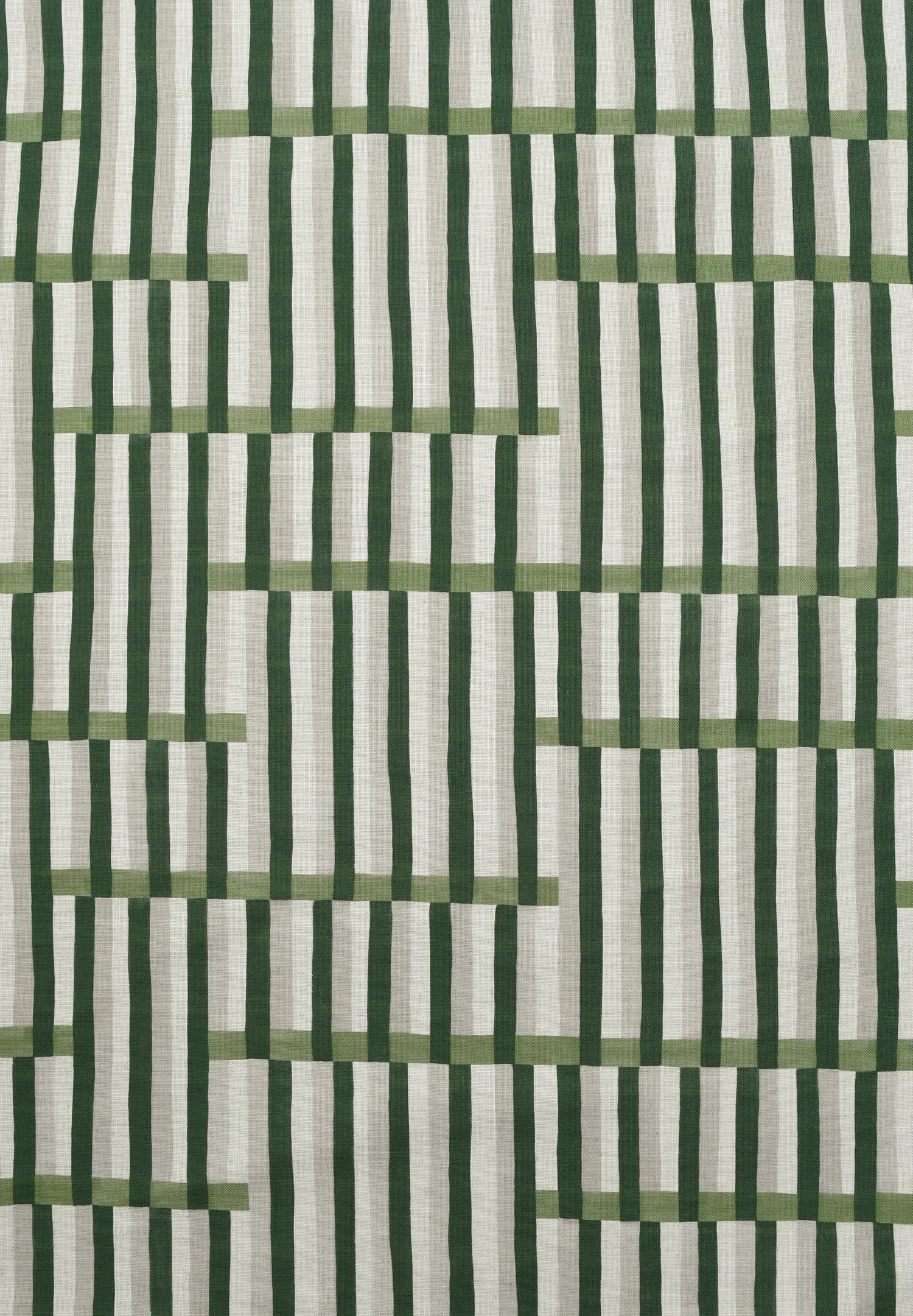 Anni Stripe Fabric - Olive — Imogen Heath Interiors