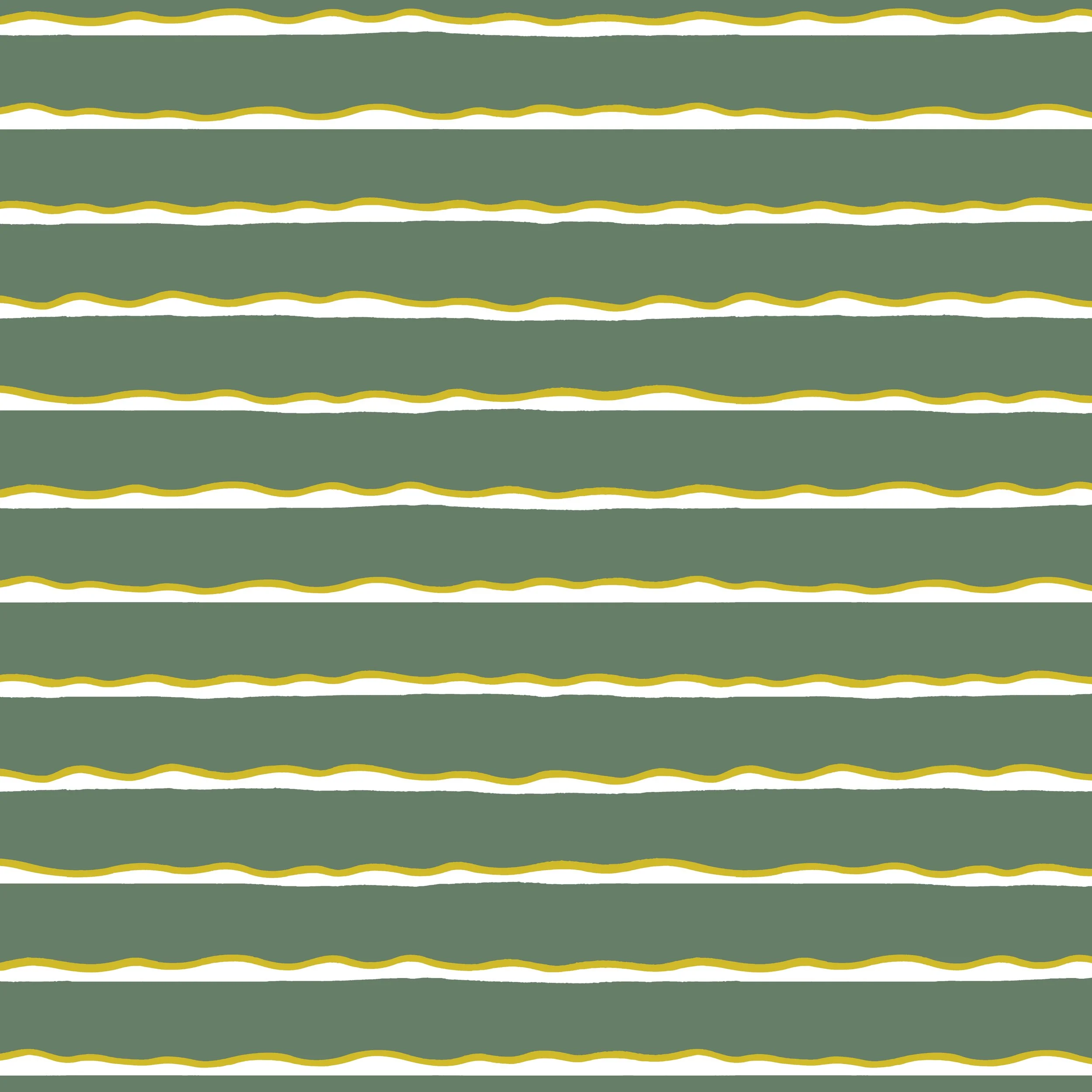 Leni Stripe Wide Wallpaper - Fern