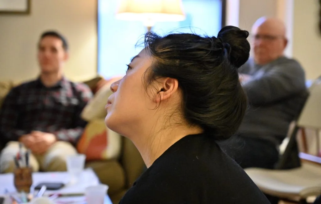 Audience in salon. Poetic Graffiti. Jersey City, NJ. March 2019. photo by Bobby Hranichny