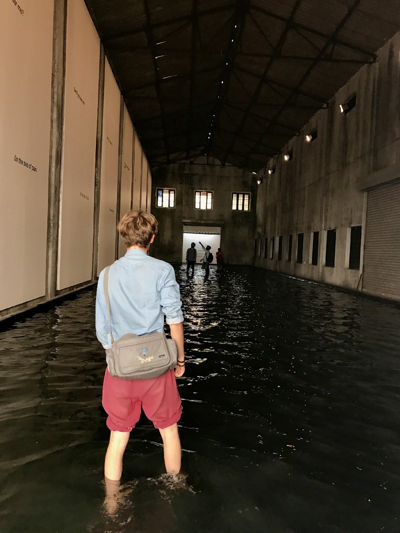 Photo Credit: Self on iPhone. Taken at the Cochin Biennale 2016. Installation by Raul Zarita: “The Sea of Pain”