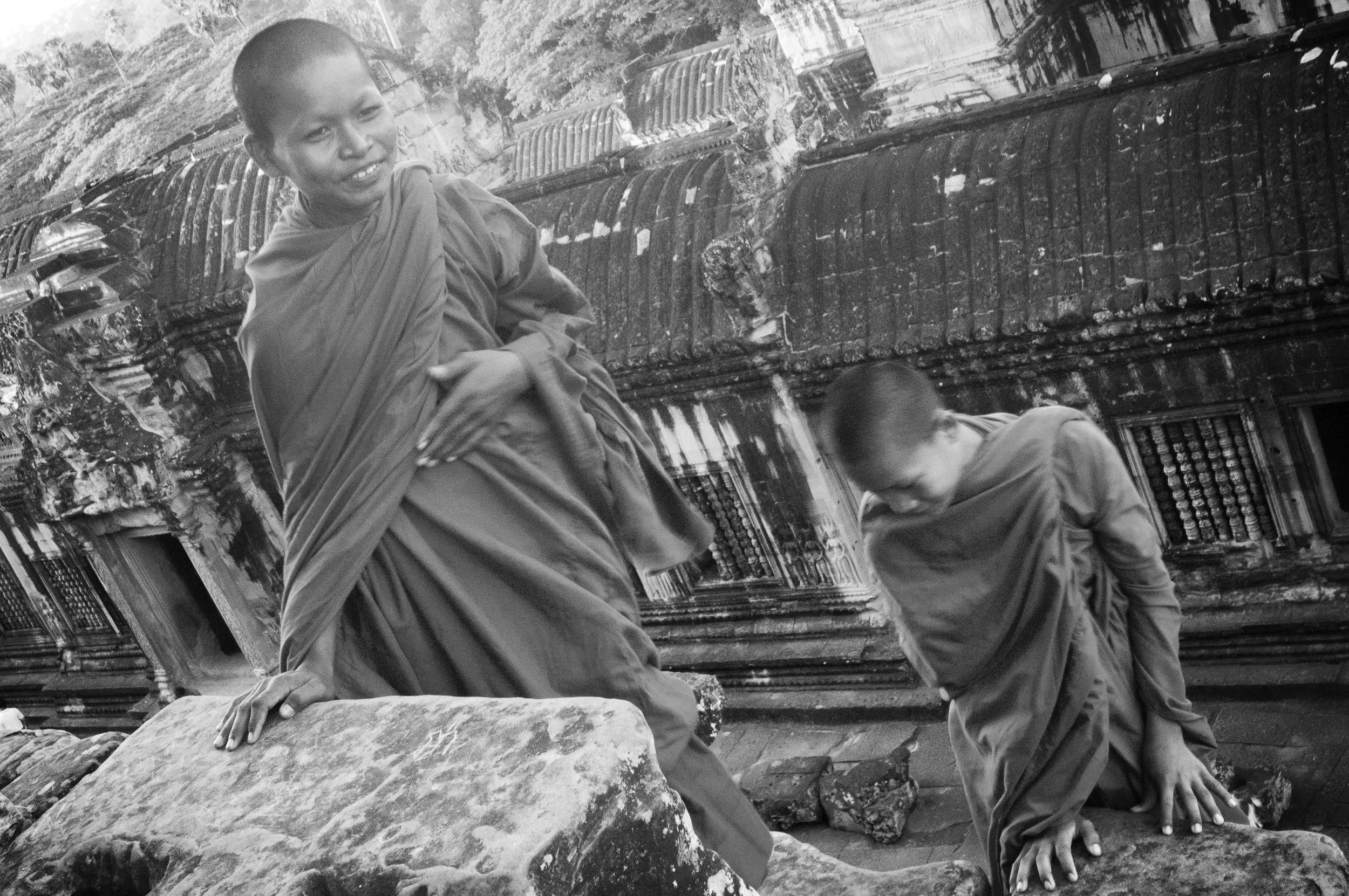 Young monks. Siem Reap, Cambodia